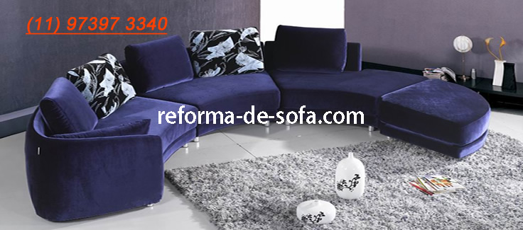 reforma de sofá curvo